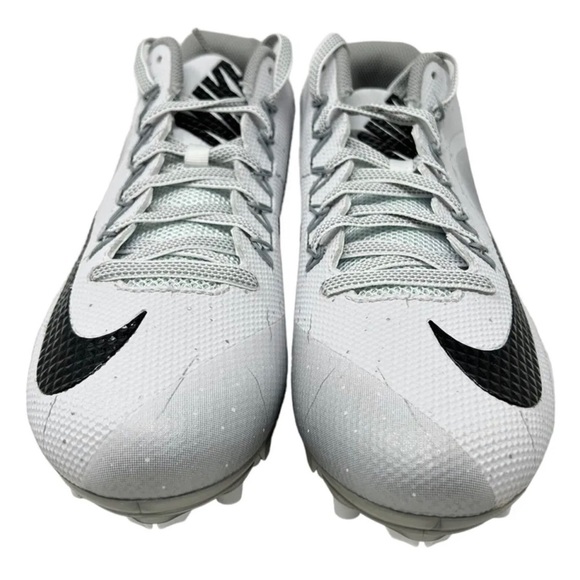 NIKE ALPHA PRO 2 TD WHITE SILVER 719930-101 FOOTBALL CLEATS size 10.5 no box - Picture 3 of 11
